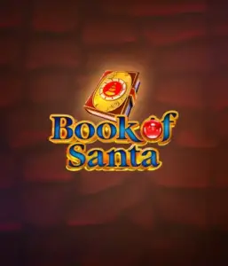 Immerse yourself in the joyous spirit with the Book of Santa game by Endorphina, showcasing an ornate golden book adorned with Santa's iconic image. This image captures the magic and mystery of Christmas, set against a warm red background. Perfect for holiday season gaming, offering a charming gaming experience. 